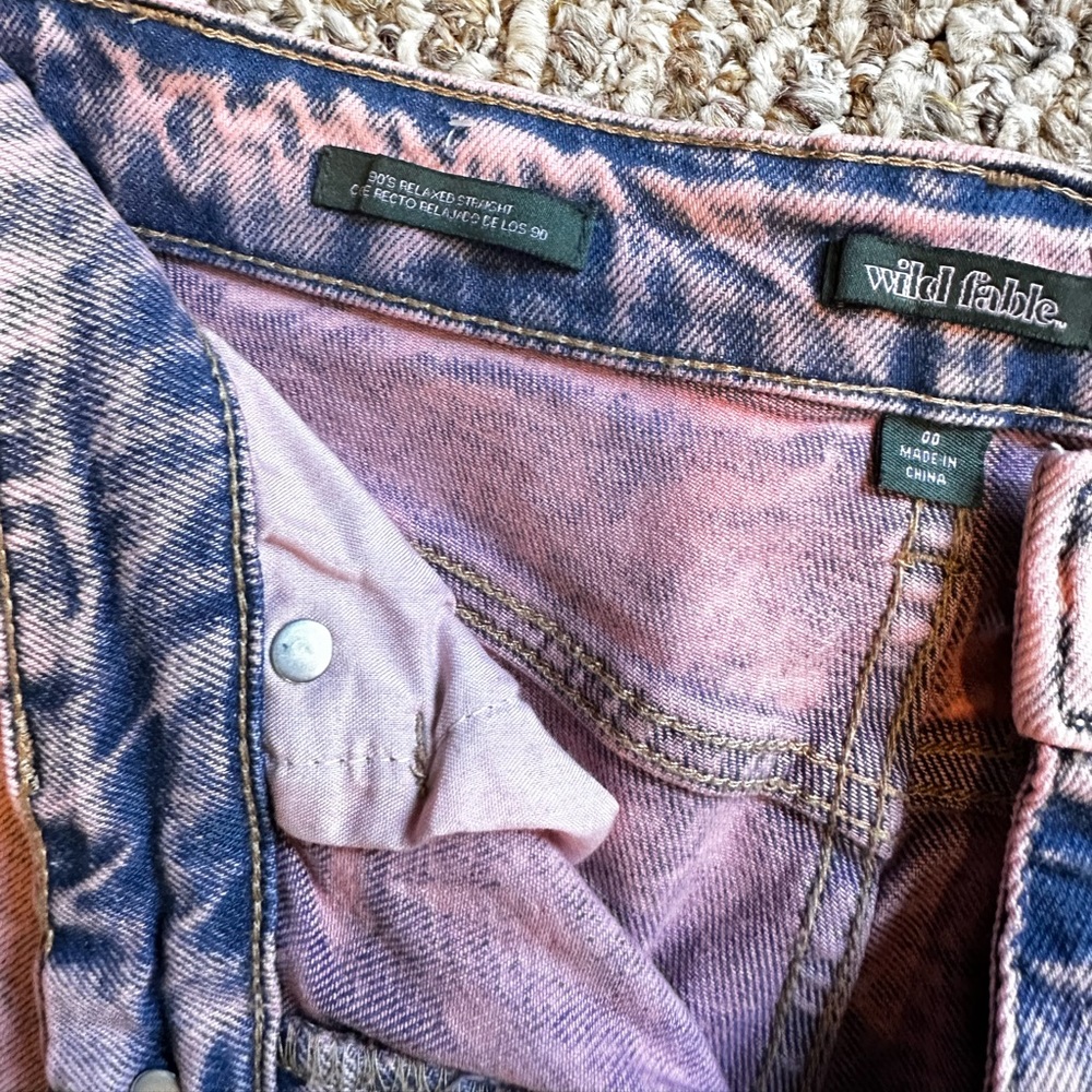 Wild Fable 90’s relaxed Pink Acid Wash Size 00 Jeans